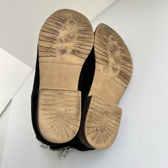 Steve Madden Rawlings Size 7 Black Leather Suede Booties Ankle Boots - Picture 12 of 12